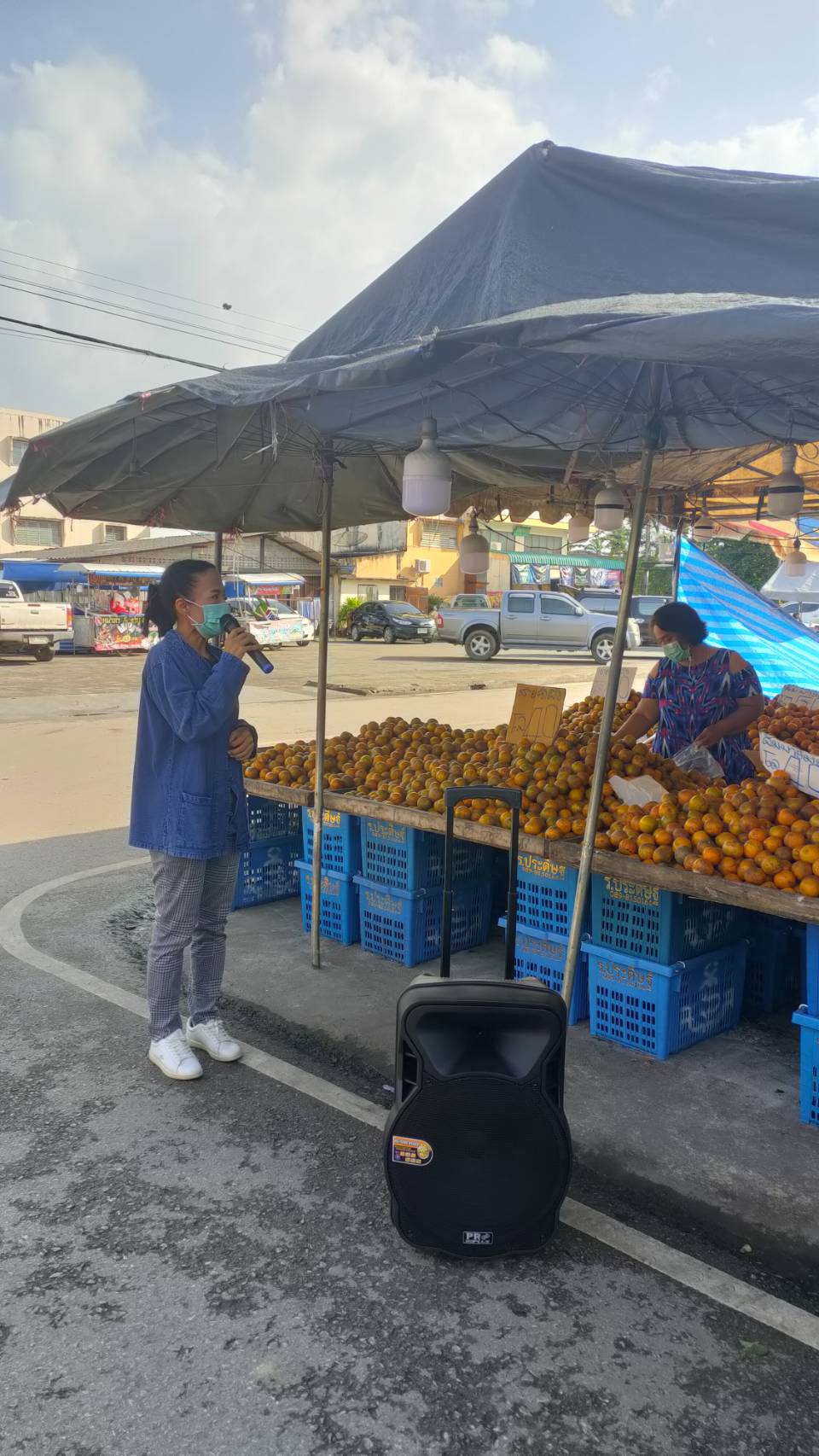กองสาธารณสุขประชาสัมพันธ์ขอความร่วมมือผู้จำหน่ายสินค้าในตลาดสดเทศบาลตำบลควนขนุน